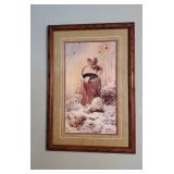 Snowy watering can artwork