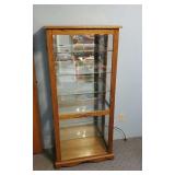 Oak curio cabinet
