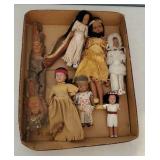 Native American wood carving, dolls, canoe