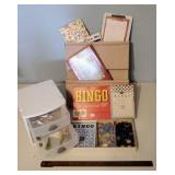 Organizers, Bingo game, cards, scrapbook