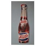Metal Pepsi Cola bottle sign