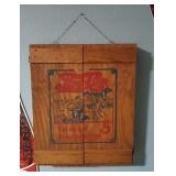 Pepsi crate cabinet, rocks glasses