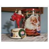 Pepsi Santa Claus music box, collectors tin