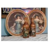 Victorian Pepsi serving trays, salt & pepper