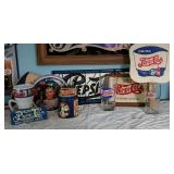 Pepsi Cola collection, signs, fans, drinkware,