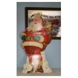 Texaco Santa Claus cardboard cut out