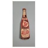 Vintage cardboard Pepsi advertising sign