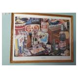 Collecting Pepsi Cola framed poster