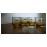 Texaco cocktail glasses (4)