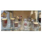 A& W root beer mugs (9), sundae decor