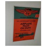 Philip 66 airplane pilot on duty sign
