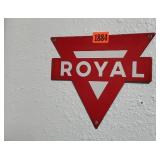 Royal enamel advertising sign