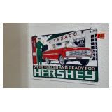 Texaco Hershey metal advertising sign