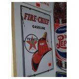 Vintage Fire Chief porcelain advertising sign