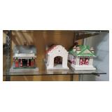Texaco porcelain service station village pieces