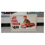 Texaco Jet Fuel Truck metal advertising sign