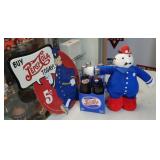 Pepsi Pete plush policeman, metal sign,