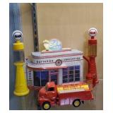 Texaco paper service station, gas pump cologne