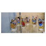Mickey Mouse & Company drinking glasses (6)