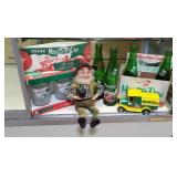 Mountain Dew Mountain Men doll, bottles,