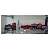 1940 Texaco 24 hour wrecker pedal car, oil can,