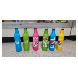 Metal Pepsi One For All soda bottles (6)