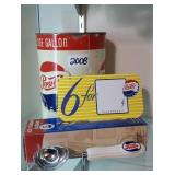 Vintage Pepsi Cola fountain syrup canister, scoop