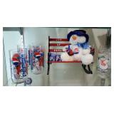 Pepsi snowman decor, drink ware