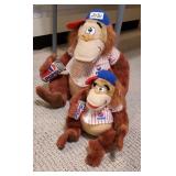 Pair of plush Pepsi monkeys