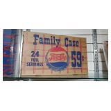 Vintage 12 pack of glass soda bottles, case