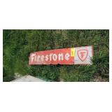 Firestone metal advertising sign