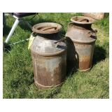 Pair of milk cans