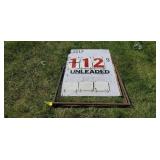 Gasoline sandwich board sign