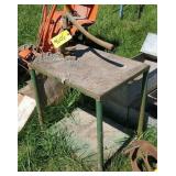 Handy button machine, industrial table,