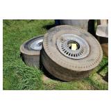 Pair of race master dragster tires, wheels