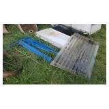 Assorted display racks, accessories