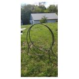 Metal firewood storage hoop