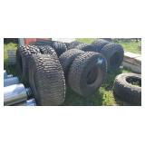 Dozen assorted tires,