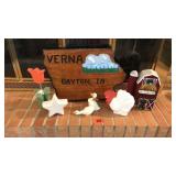 Miscellaneous decor: glass star, glass ducks