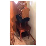 End table, magazine rack, foot stool
