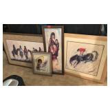 Set of Native American  prints
