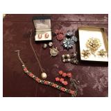 Brooch & clip-on earring sets