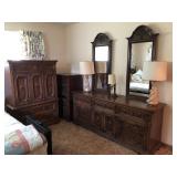 Bedroom Set with Lamps