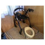 Medical Lot: 2 walkers, & toilet seat riser