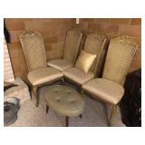 High Back Chairs and Ottoman