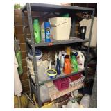 Metal shelf and contents