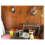 Contents on wall and floor