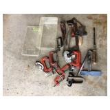 Clamps, dry wall spatulas, nippers