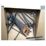 Saws, bungee cords, clevis