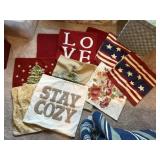 Storage bin, pillow covers